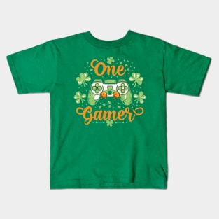 One Lucky Gamer, Funny Gamer Kids T-Shirt